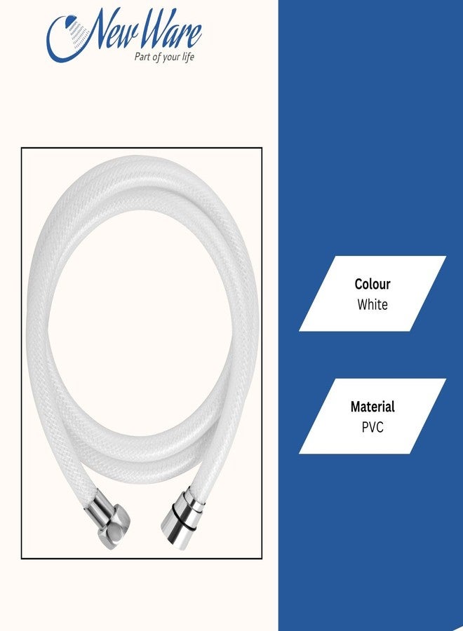 NEW WARE طقم خرطوم دش يدوي وخرطوم دش يدوي من نيو وير، بطول 1.5 متر من مادة PVC | ملحق حمام مرن، مقاوم للتشابك ومتين - Image 5